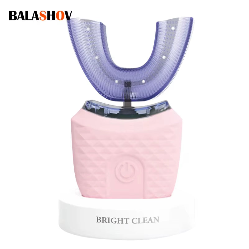 Electric Toothbrush for Adult Automatic USB Charge U-Shaped Toothbrush 360 Degrees Intelligent Rechargeable Toothbrus
